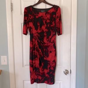 connected apparel Faux Wrap Cocktail Dress